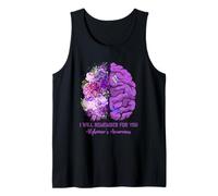 I Will Remember for You Brain Alzheimer Consapevolezza Viola Canotta