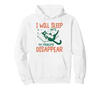 I Will Sleep Until My Problems Disappear Funny Cat Graphic Felpa con Cappuccio