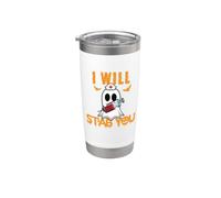 I Will Stab You Ghost Nurse Funny Halloween Costume Bicchiere termico in acciaio inox doppia parete