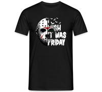I Wish It was Friday - Design iconico horror con maschera da hockey su ghiaccio look slasher, motivo perfetto per Halloween e fan del venerdì dei 13° uomo maglietta, Nero , L