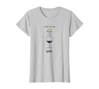 I Wish This Was Wine - Divertente Arte per Gli Amanti del Vino Maglietta, Donna, Argento, XS