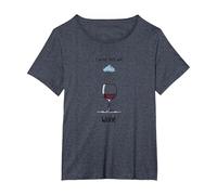 I Wish This Was Wine - Divertente Arte per Gli Amanti del Vino Maglietta, Donna Plus-Size, Pervinca, 2X