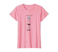 I Wish This Was Wine - Divertente Arte per Gli Amanti del Vino Maglietta, Donna, Rosa, L