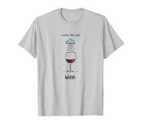 I Wish This Was Wine - Divertente Arte per Gli Amanti del Vino Maglietta, Uomo, Argento, XL