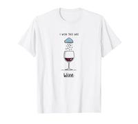 I Wish This Was Wine - Divertente Arte per Gli Amanti del Vino Maglietta, Uomo, Bianco, M
