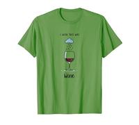 I Wish This Was Wine - Divertente Arte per Gli Amanti del Vino Maglietta, Uomo, Erba, XL