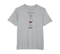 I Wish This Was Wine - Divertente Arte per Gli Amanti del Vino Maglietta, Uomo Taglie Grandi, Grigio Melange, 2X Tall
