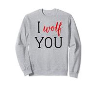 I Wolf You Shirt,Cute Wolf Shirts with Saying,I Love Wolves Felpa