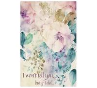 I Won’t Tell, But If I Did… - Journal Floral Notebook | Grid Aesthetic Notebook | 6 x 9 Inches | 60 Pages | You’d Smile