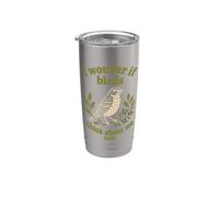 I Wonder If Birds Think About Me Design Bird Watching Bicchiere termico in acciaio inox doppia parete