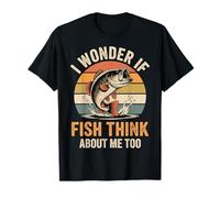 I Wonder If Fish Think About Me Too Spigola Trota Maglietta