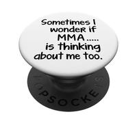 I Wonder MMA divertente arti marziali miste combattente Sensei studente PopSockets PopGrip Adesivo