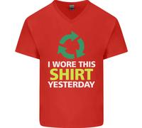 I Wore This Ieri Divertente Ambientali Uomo Scollo A V Cotone T-Shirt