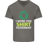 I Wore This Ieri Divertente Ambientali Uomo Scollo A V Cotone T-Shirt