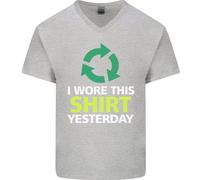 I Wore This Ieri Divertente Ambientali Uomo Scollo A V Cotone T-Shirt