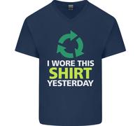 I Wore This Ieri Divertente Ambientali Uomo Scollo A V Cotone T-Shirt