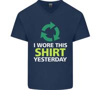 I Wore This Ieri Divertente Ambientali Uomo Scollo A V Cotone T-Shirt