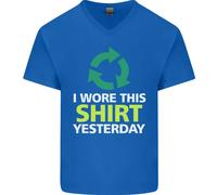 I Wore This Ieri Divertente Ambientali Uomo Scollo A V Cotone T-Shirt