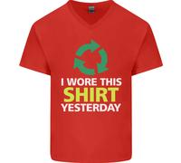 I Wore This Ieri Divertente Ambientali Uomo Scollo A V Cotone T-Shirt