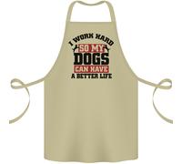 I Work Hard Cosi My Cani Better Life Divertente Cotone Grembiule 100% Biologico