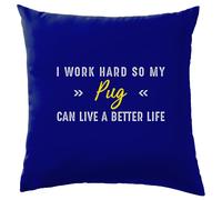 I Work Hard Per My Bullo - Cuscino - Cane Puppy Love Carino Divertente Pet