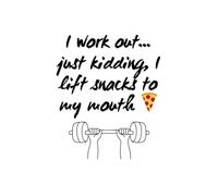 I work out… just kidding, I lift snacks to my mouth: Blank lined notebook, 120 pages, notebook for workout lovers