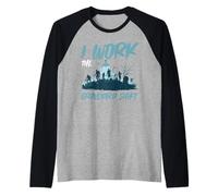 I Work The Graveyard Shift Night Noctural Worker - Maglia con Maniche Raglan