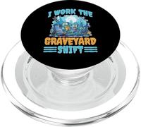 I Work The Graveyard Shift Night Noctural Worker PopSockets PopGrip per MagSafe