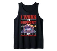 I Work To Support My Concert Addiction Fan della Musica - Canotta