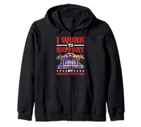 I Work To Support My Concert Addiction Fan della Musica - Felpa con Cappuccio