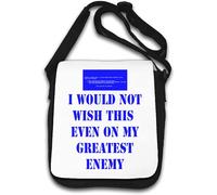 I would not wish this on Borsa a tracolla Bianco, bianco, Taglia unica