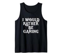 I Would Rather Be Gaming Divertente Regalo per Geek e Nerd Canotta