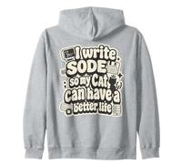 I Write Code so My Cat Can Have a Better Life Funny G elpa con Cappuccio