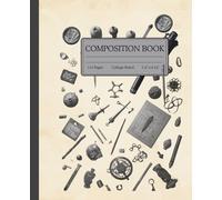 i-Write Vintage Science Notebook: College Ruled | 110 Pages | For Class Notes, Journaling & Creative Writing