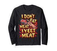 I Yeet Carne Vegetariano Piante Vegane Verdure Amante del Cibo Maglia a Manica