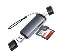 i-zclive Lettore di schede SD USB C, USB 3.0 Dual Slots Micro SD Card Reader, adattatore 2 in 1 ad alta velocità per SD, SDHC, SDXC, MicroSD, TF, compatibile con iPhone 17/16/15, MacBook Pro/Air, iPad