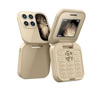 i17 PRO - Mini telefono cellulare pieghevole, con radio FM, voce magica, lista nera, vibrazione, 2 schede SIM, piccolo display pieghevole, facile da usare, regalo per la festa del papà/festa della