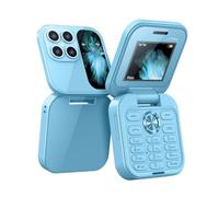 i17 PRO - Telefono cellulare pieghevole con radio FM, voce magica, lista nera, vibrazione, 2 schede SIM, piccolo display, facile da usare, regalo per la festa del papà