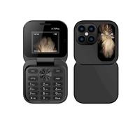 i17 PRO - Telefono pieghevole con radio FM, voce magica, lista nera, vibrazione, 2 SIM, display pieghevole, facile da usare, regalo per la festa del papà