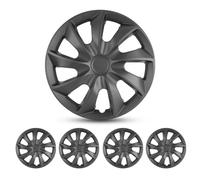 I1MOTOR Coprimozzi da 17 Copricerchi Universali R17 Coprimozzi a Scatto per Auto Pickup SUV Copricerchi Laccati Confezione da 4 Verniciati Nero O