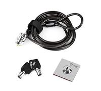 I3C Cavo di Sicurezza Anti-furto per PC, Laptop e Tablet. in Acciaio con Lucchetto Nero, Proteggi i Tuoi Dispositivi con Questa Solida Protezione Hardware