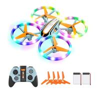 i9 Drone per Bambini, Giocattoli Regali Elicottero Telecomandato con Luci Colorate, RC Quadricottero con Modalità Senza Testa, Funzione Hovering, 3D Flip e 2 Batterie, Regalo Per Ragazzi e Ragazze