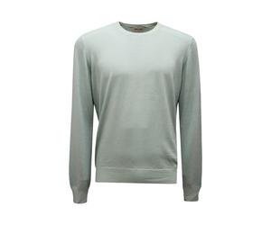 I9351 MAGLIONE UOMO GRAN SASSO MAN WOOL SWEATER LIGHT GREEN