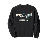IA Futuro Tech Minimal Human Geek Style Design Felpa