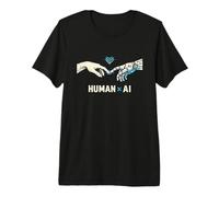 IA Futuro Tech Minimal Human Geek Style Design Maglietta Premium
