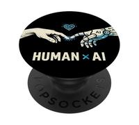 IA Futuro Tech Minimal Human Geek Style Design PopSockets PopGrip Adesivo