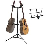 IA Stands ECT8 doppio supporto per chitarra con supporto per spartiti bonus. Compatibile con chitarra acustica, elettrica, basso o altre chitarre. Un grande regalo! Uno dei nostri migliori accessori