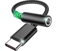 iacgnefeix Adattatore USB C Jack, AdattatoreCuffie USBC-Jack 3.5mm, Adattatore JackUSB-C a Dongle Audio Aux con DAC Chipset per Sam sung Galaxy S22 S21 S20 iPhone 15 Series, iPad Pro, MacBook