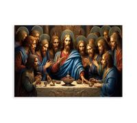 IADNG Poster di Gesù e gli Apostoli su tela, decorazione per camera da letto, paesaggio decorativo, regalo, 60 x 90 cm