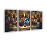 IADNG Poster di Gesù e gli Apostoli su tela, stampa artistica da parete, 20 x 30 cm
